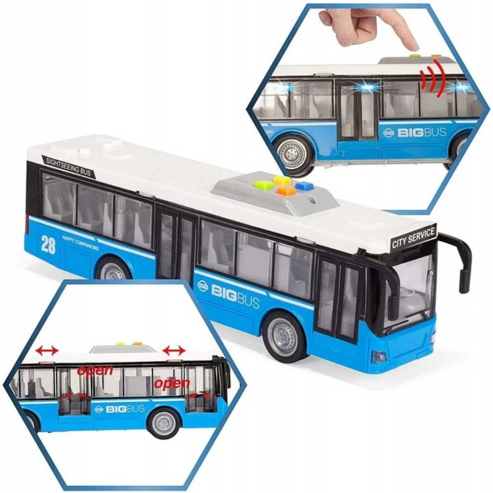 WOOPIE Autobusas Interaktyvus 1:16 su garsais ir šviesomis
