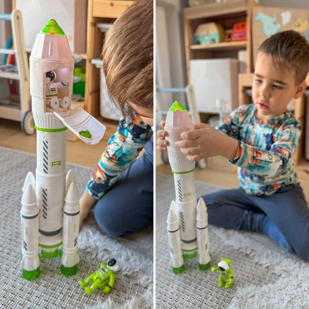 Interaktyvi kosminė raketa su dūmų efektu WOOPIE Space Set
