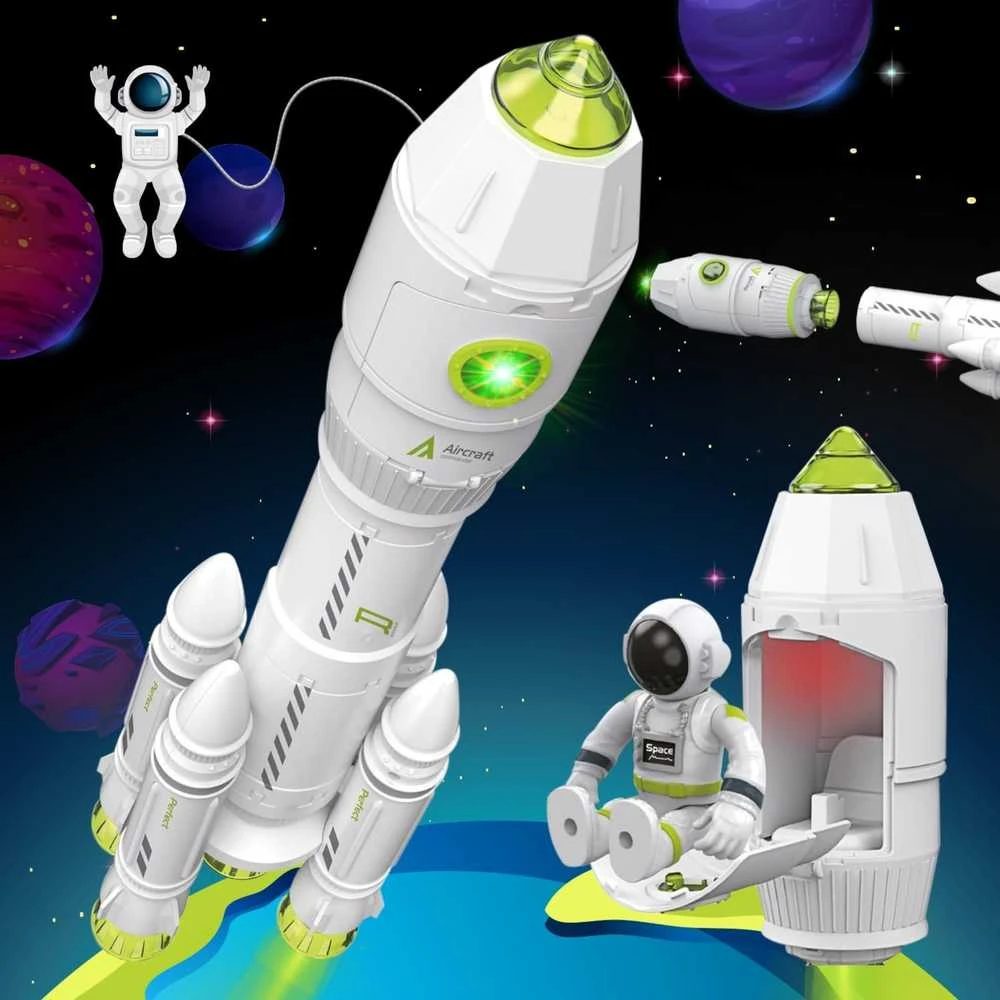 Interaktyvi kosminė raketa su dūmų efektu WOOPIE Space Set
