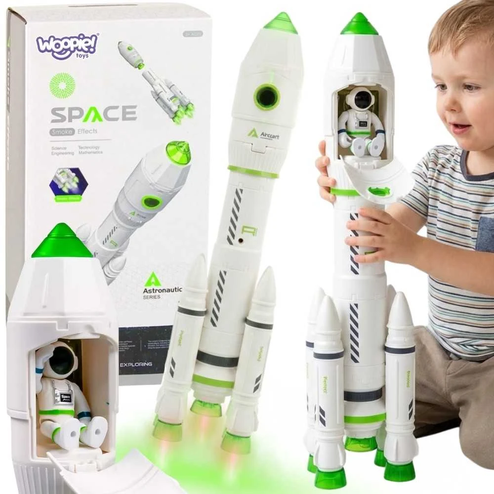 Interaktyvi kosminė raketa su dūmų efektu WOOPIE Space Set