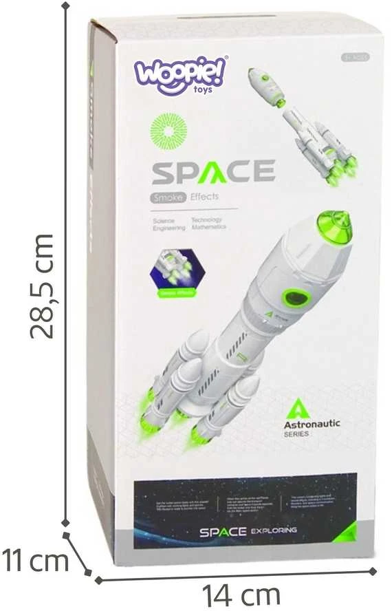 Interaktyvi kosminė raketa su dūmų efektu WOOPIE Space Set