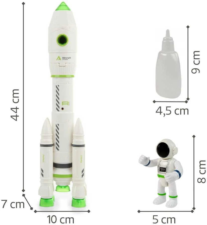 Interaktyvi kosminė raketa su dūmų efektu WOOPIE Space Set