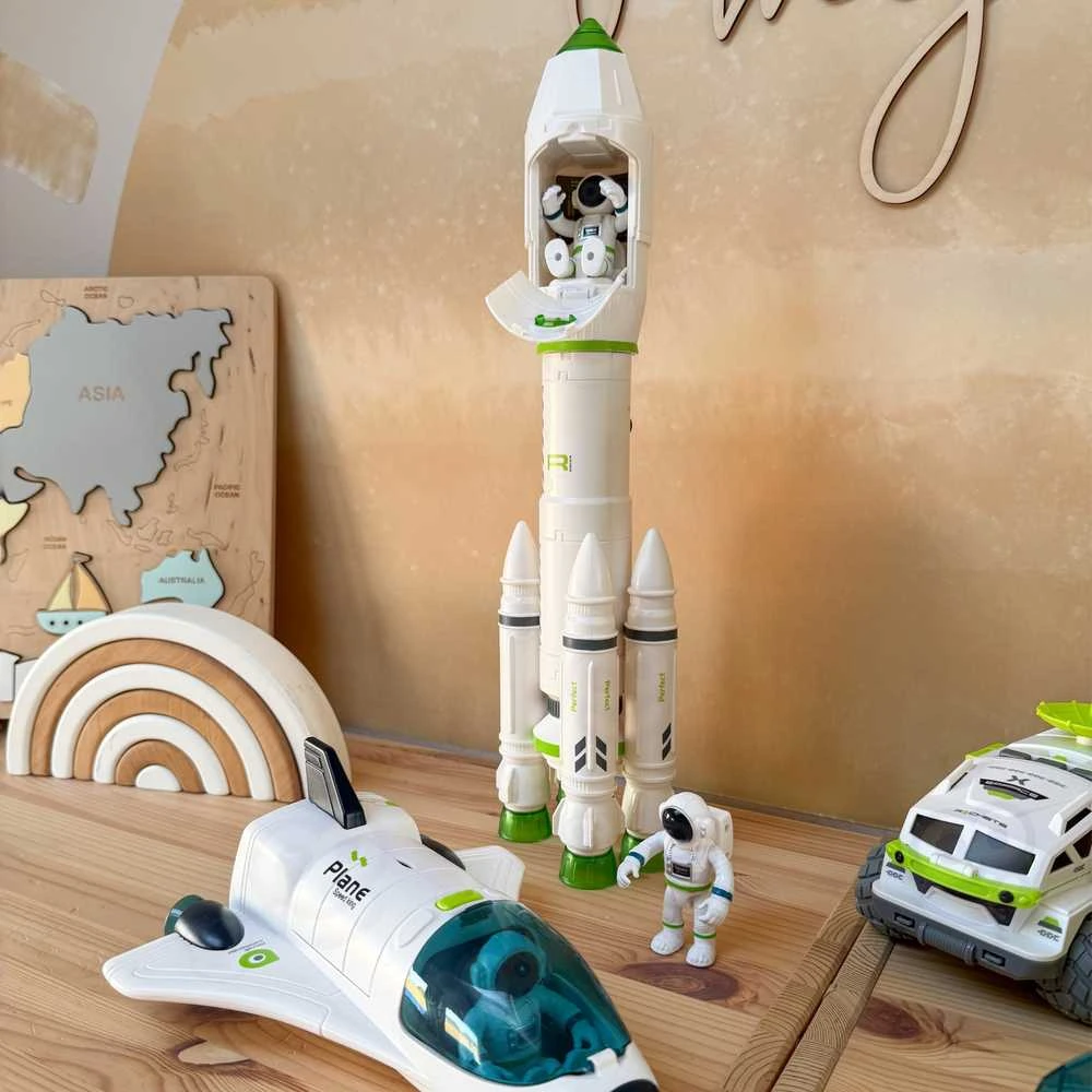 Interaktyvi kosminė raketa su dūmų efektu WOOPIE Space Set