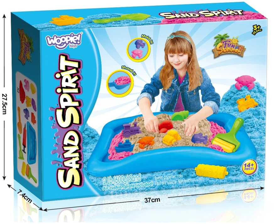 Woopie kinetinio smėlio magijos baseino rinkinys su priedais 3+