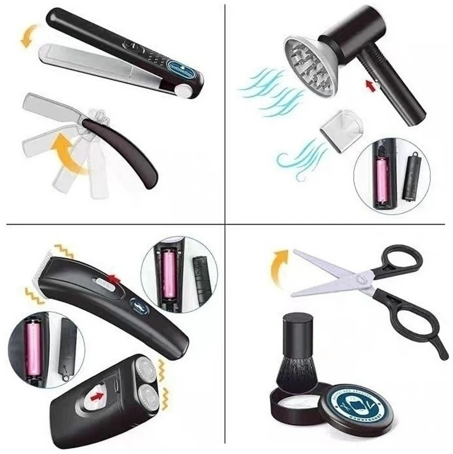 Kirpėjo rinkinys vaikams WOOPIE Barber 24 vnt