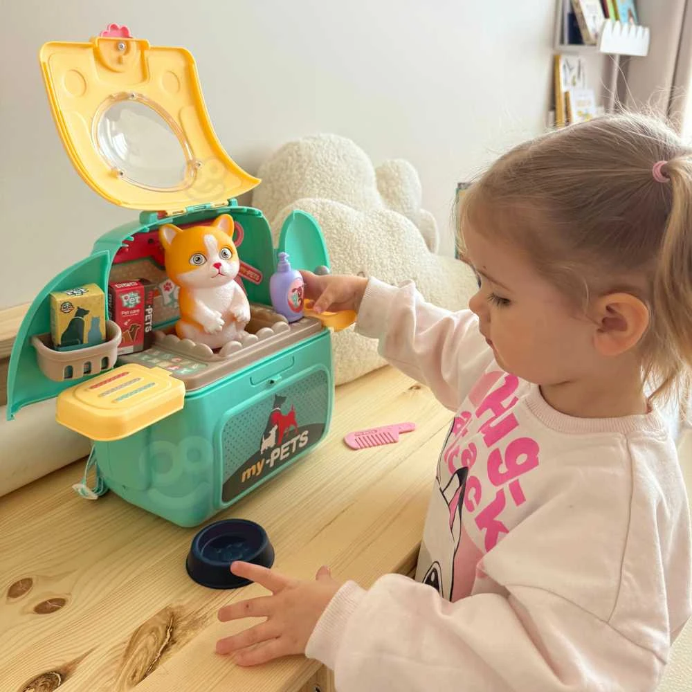 WOOPIE Katinų priežiūros rinkinys 2in1 kuprinės transportavimui