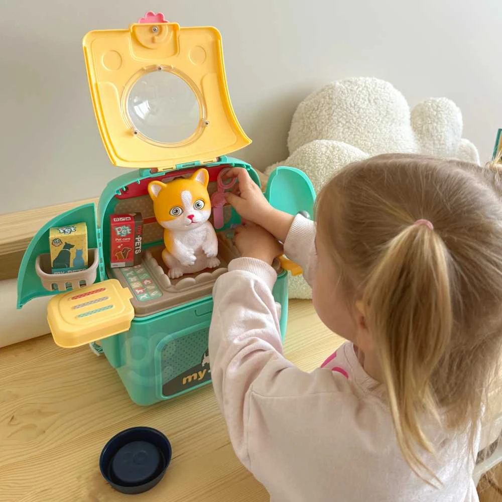 WOOPIE Katinų priežiūros rinkinys 2in1 kuprinės transportavimui