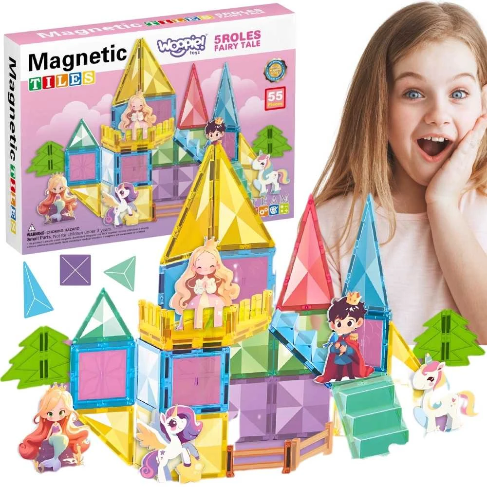 WOOPIE Magnetinis 3D Konstruktorius Pasakų Pilis 55vnt