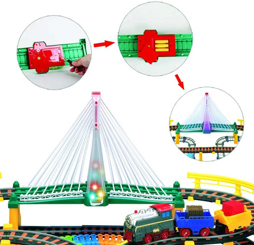 „Woopie Eelectric Queue 2in1“ lenktynių trasos traukinys „Viaduct Auto XXL 192 EL“.