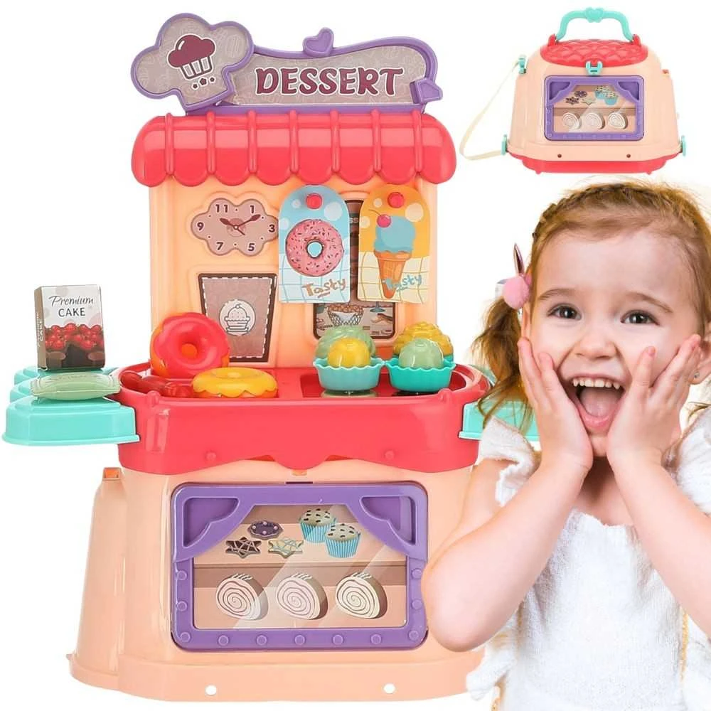 Saldumynų parduotuvė ledainė lagaminėlyje 3in1 WOOPIE