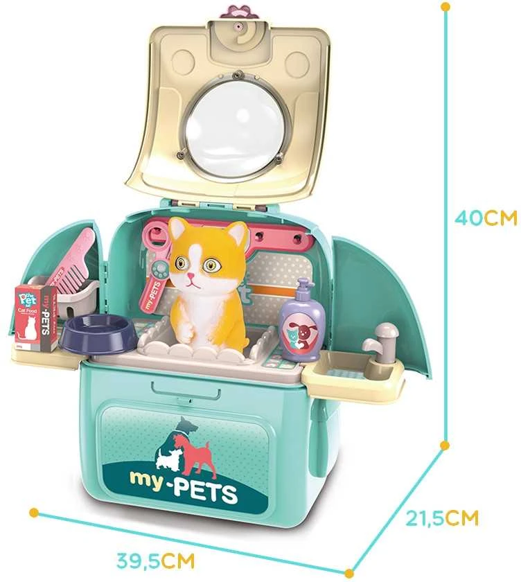 WOOPIE Katinų priežiūros rinkinys 2in1 kuprinės transportavimui