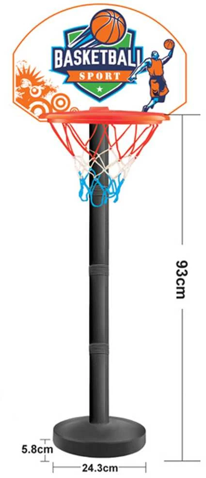 WOOPIE krepšinio rinkinys su kamuoliu ir 93 cm stovu