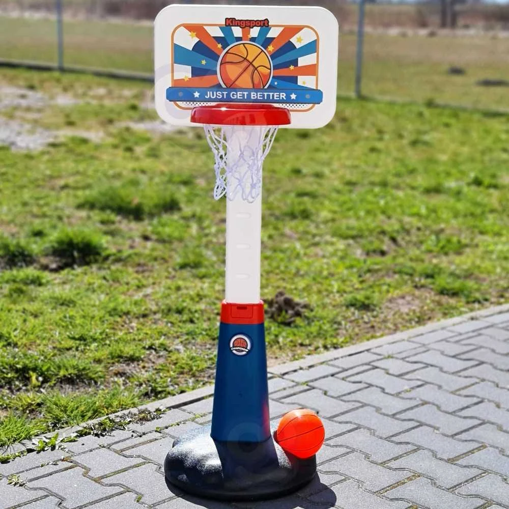 Krepšinio Rinkinys WOOPIE Reguliuojamas 99 - 125 cm + Kamuolys + Pompa