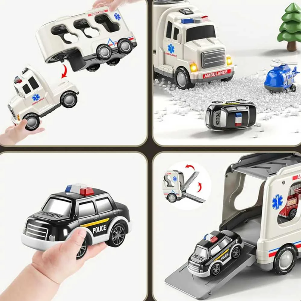 Woopie Žaislai Didelis Gelbėjimo Rinkinys: Sunkvežimis + 4 Automobiliai