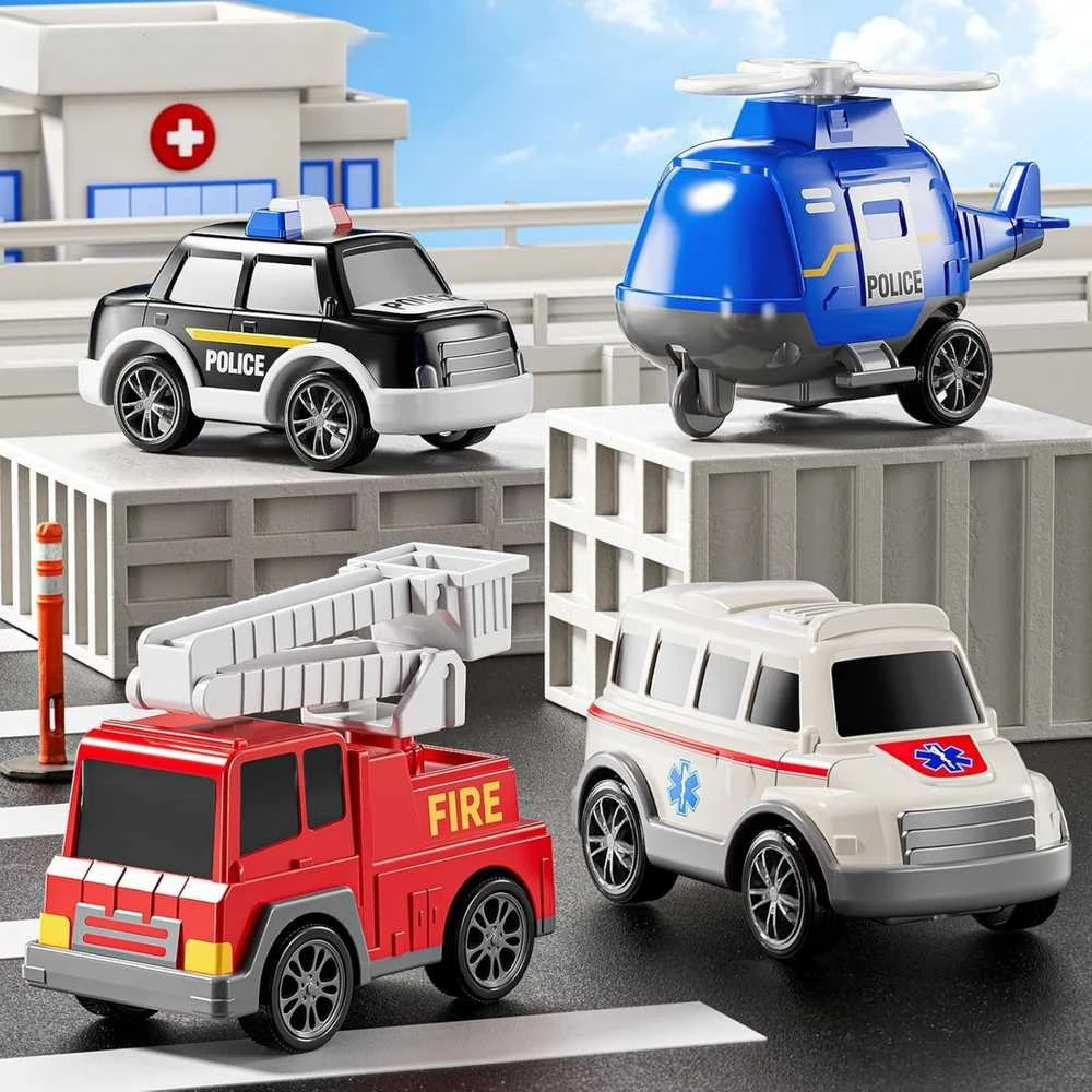 Woopie Žaislai Didelis Gelbėjimo Rinkinys: Sunkvežimis + 4 Automobiliai