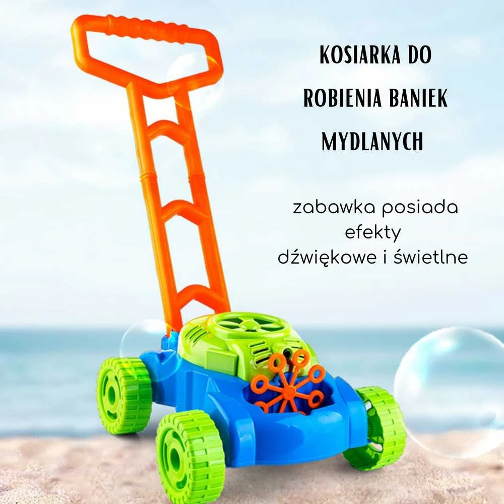 WOOPIE Vaikiškas vejapjovė su muilo burbulais ir garsais
