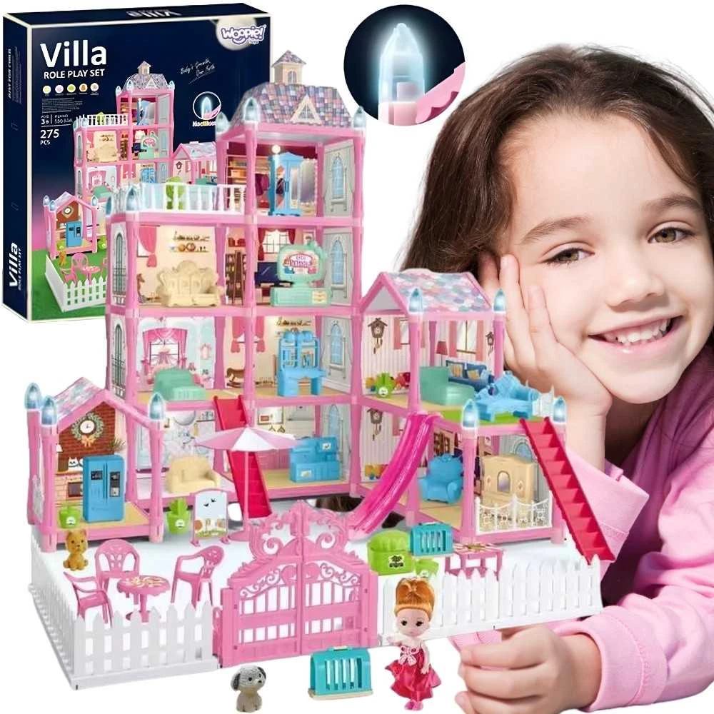 Lėlių namelis WOOPIE Villa su aksesuarais ir lėle