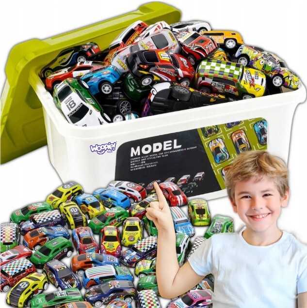 WOOPIE Automobilių modelių rinkinys 50 vnt. + Žemėlapis