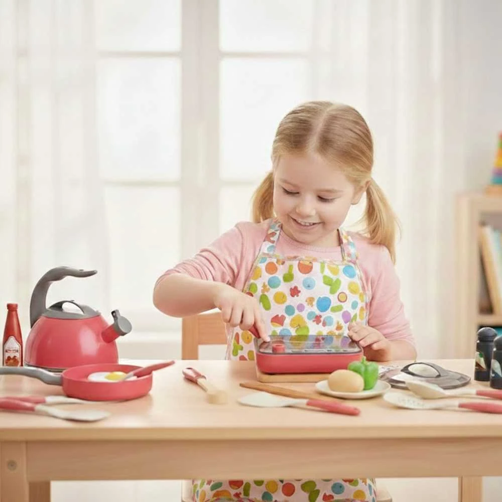 WOOPIE Mažojo Kulinaro rinkinys su indukcine virykle WOOPIE rožinis