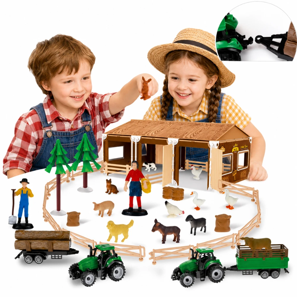 WOOPIE rinkinys Little Farmer XL Farm Figūrėlės