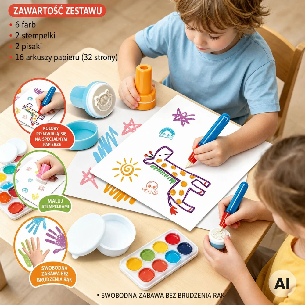 WOOPIE Magic Painting and Stamping Set Creative Fun