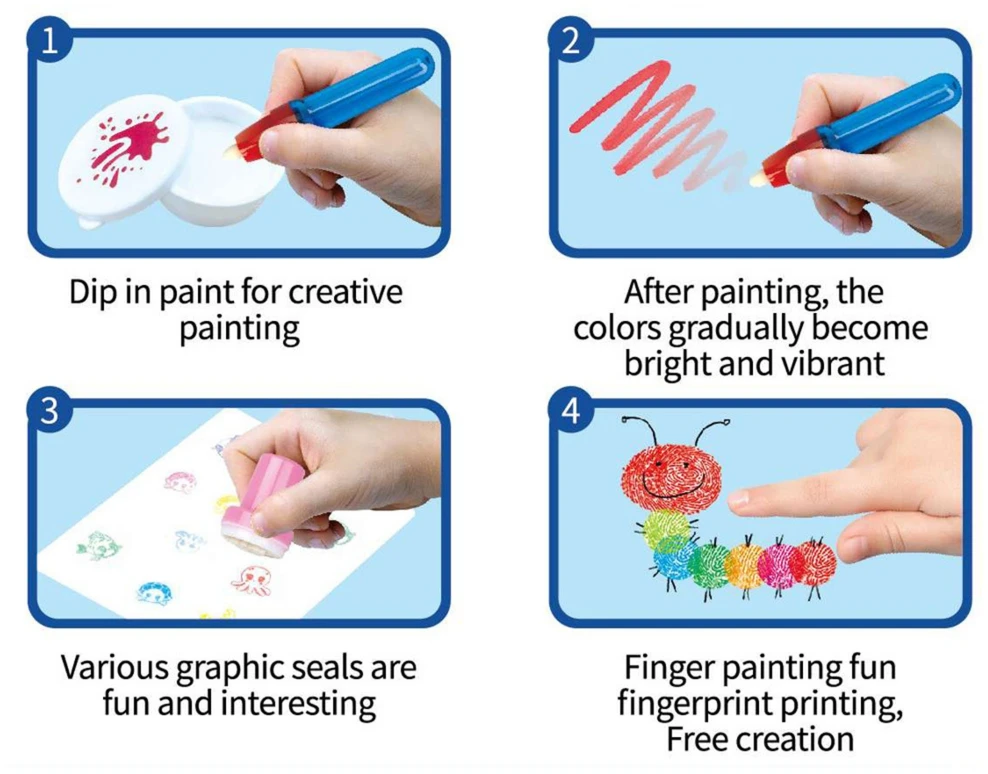 WOOPIE Magic Painting and Stamping Set Creative Fun