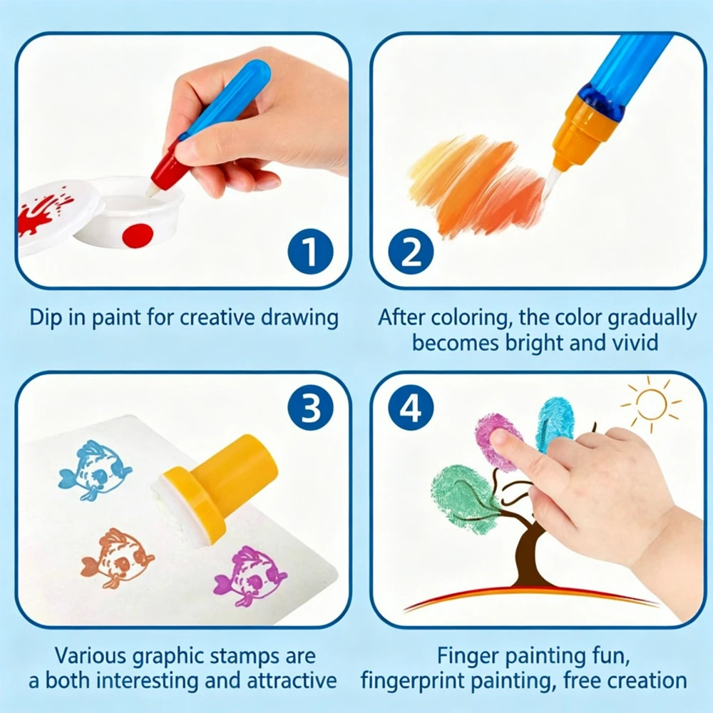 WOOPIE Magic Painting Set - Markers and Stamps, 26 pcs.