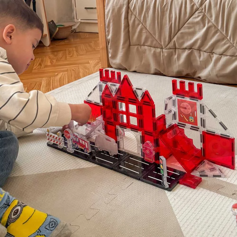 Vaikiškas magnetinis konstruktoris WOOPIE Gaisrinės rinkinys