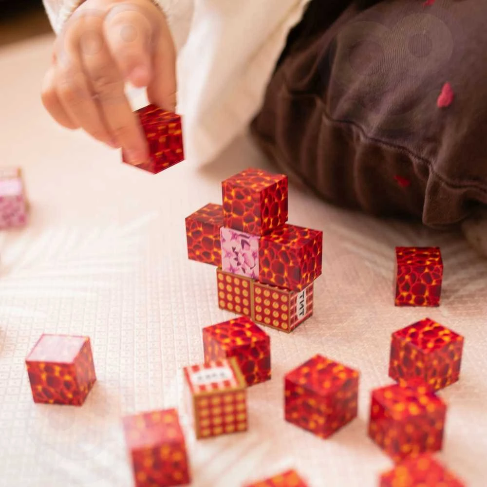 WOOPIE Magnetinis Konstruktorius Kubeliai Minecraft Pikseliai 74vnt