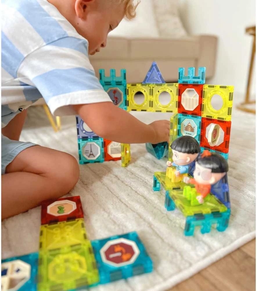Magnetinis konstruktorius WOOPIE pilies rinkinys 98 vnt