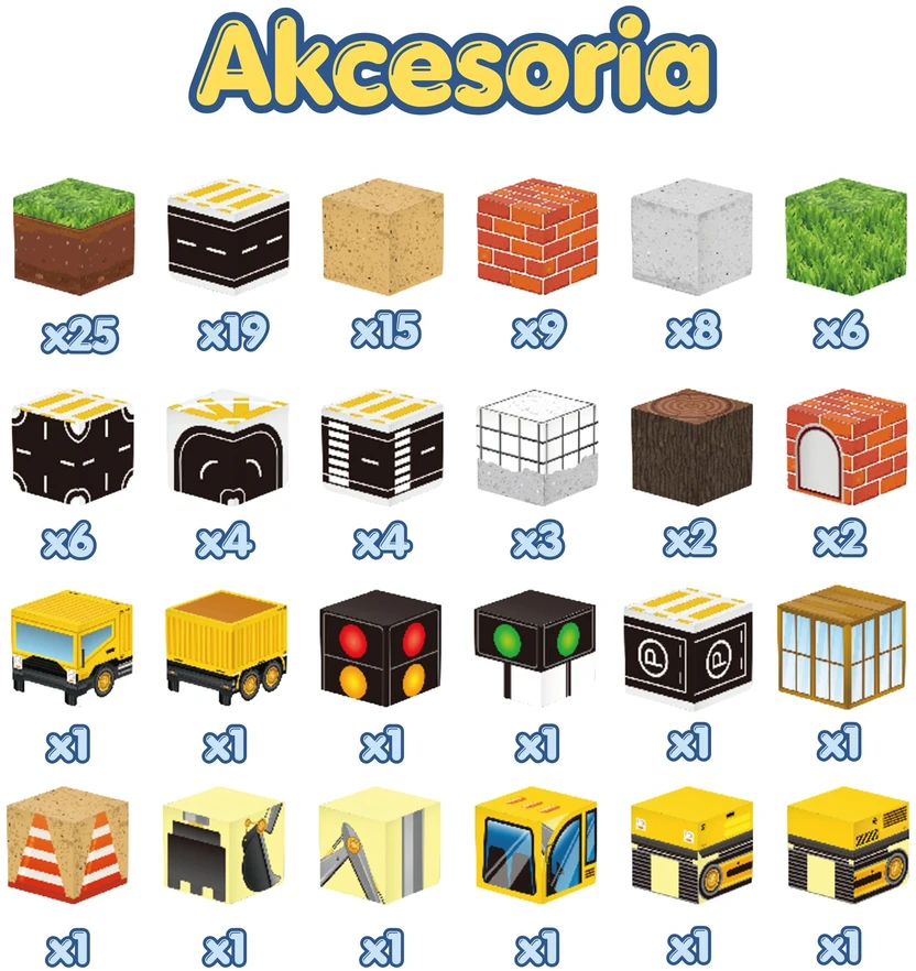 WOOPIE magnetinės kaladėlės Statybvietė 115 vnt.