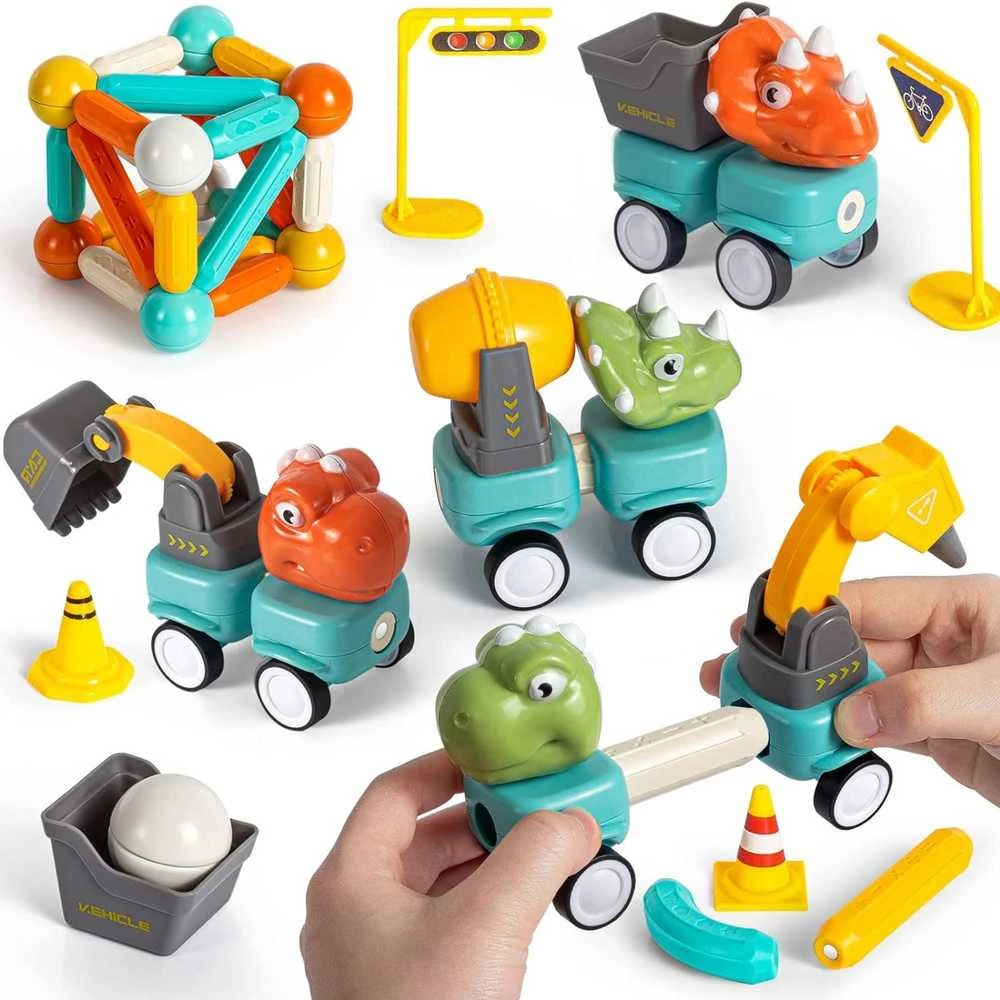 WOOPIE Konstruktoriai Magnetiniai Dinozaurai 84 el.