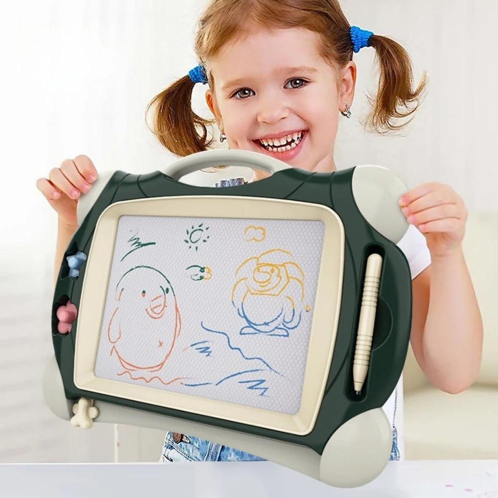 WOOPIE Magnetinė Piešimo Lenta Spalvota + 2 Antspaudai Žalia