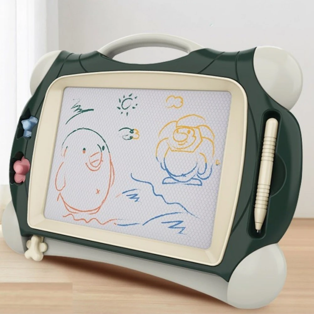 WOOPIE Magnetinė Piešimo Lenta Spalvota + 2 Antspaudai Žalia