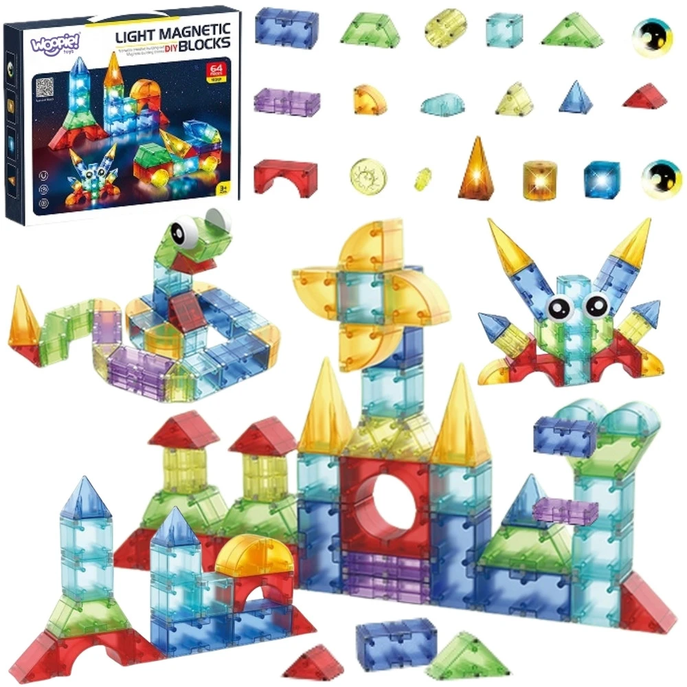 Magnetinis konstrukcinis WOOPIE 3D 63vnt