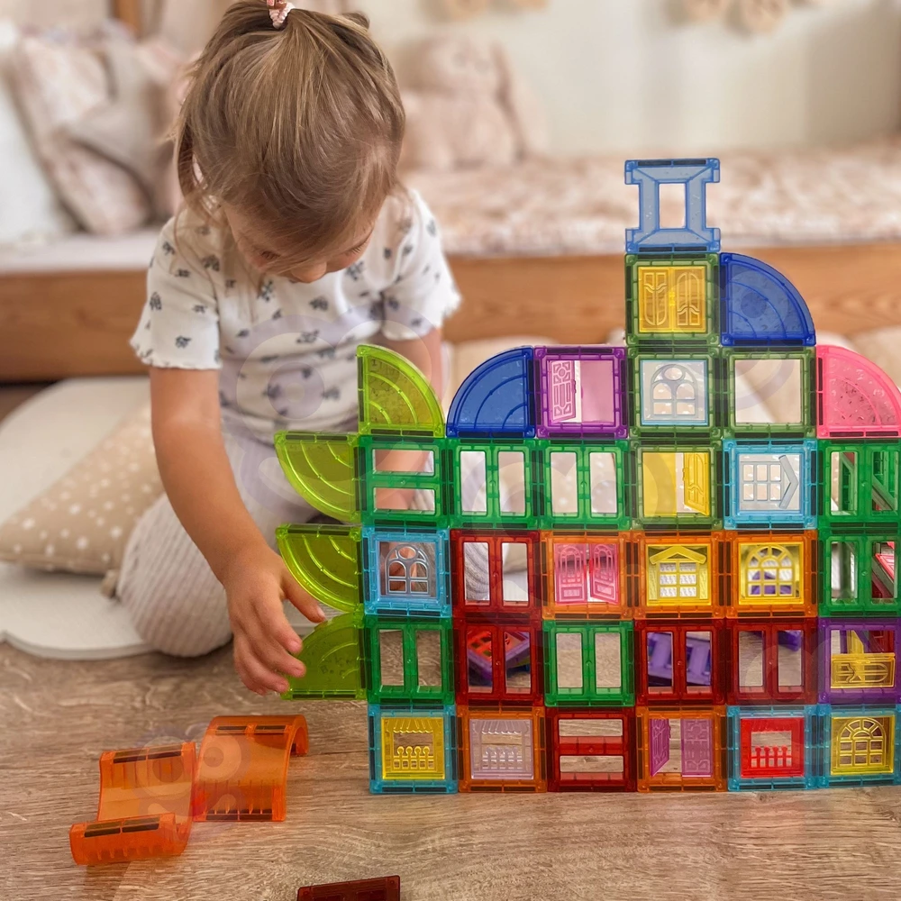 WOOPIE Magnetinės Konstruktoriaus Kaladėlės 3D Pilis