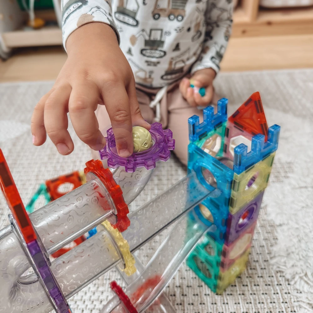 WOOPIE Magnetiniai konstruktoriaus blokeliai 3D 126vnt