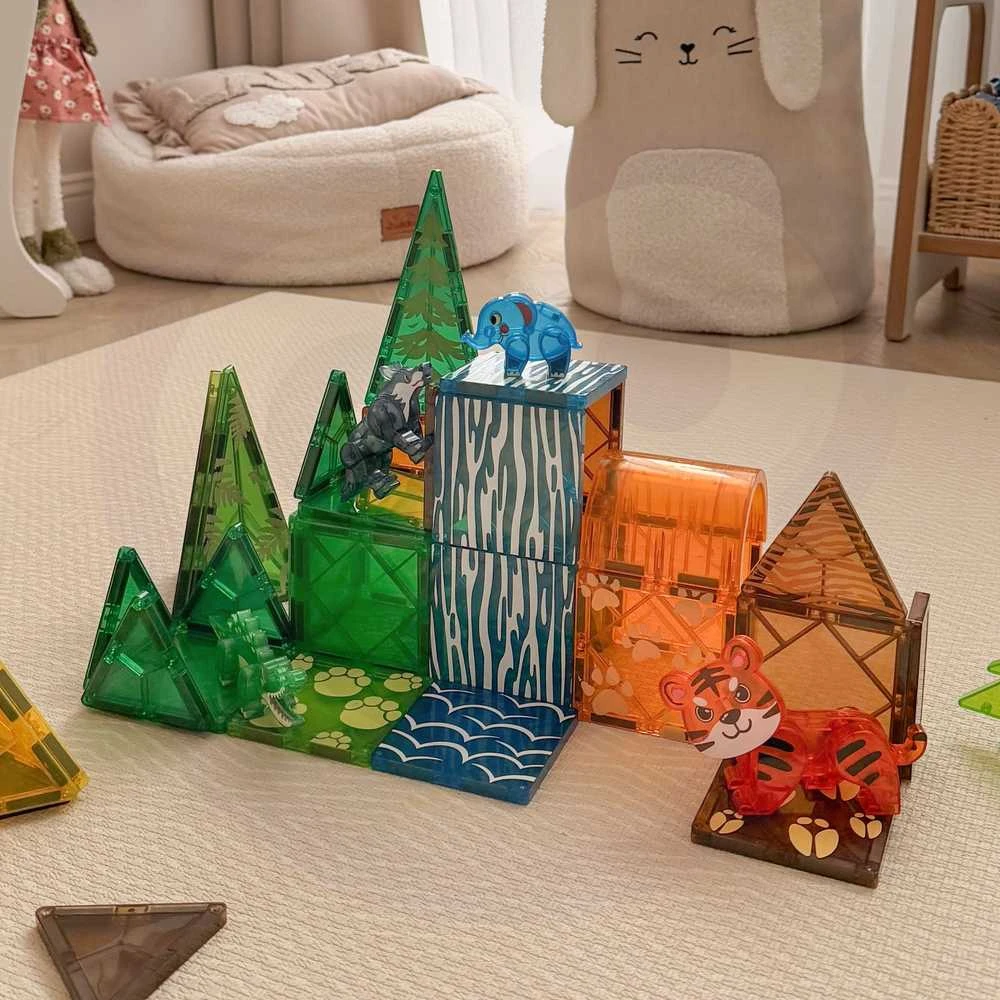 WOOPIE Magnetinis 3D Konstruktorius Džiunglių Gyvūnai 45vnt