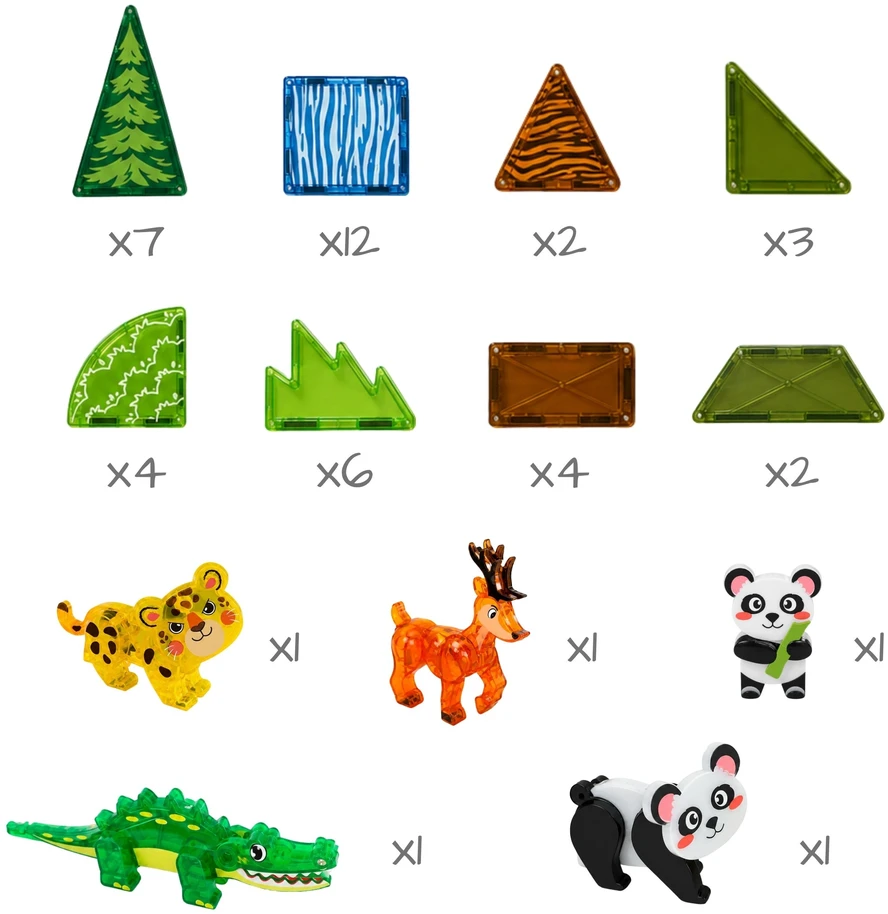 WOOPIE magnetinis konstruktorius 3D Retieji gyvūnai