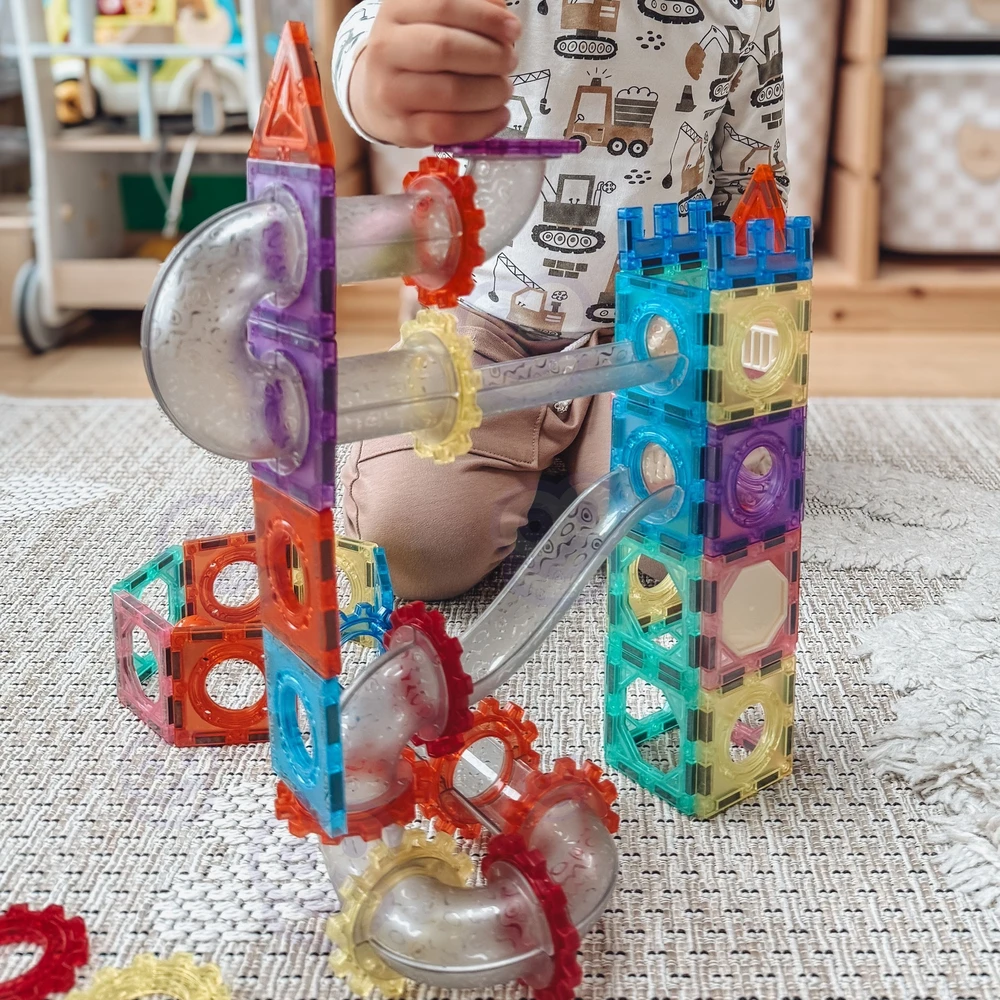 WOOPIE Magnetiniai konstruktoriaus blokeliai 3D 126vnt