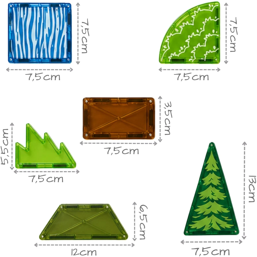 WOOPIE magnetinis konstruktorius 3D Retieji gyvūnai