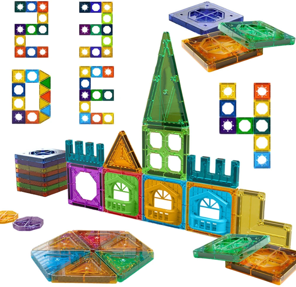 WOOPIE magnetiniai konstruktoriai 3D Rinkinys edukacinė pilis 30 vnt.