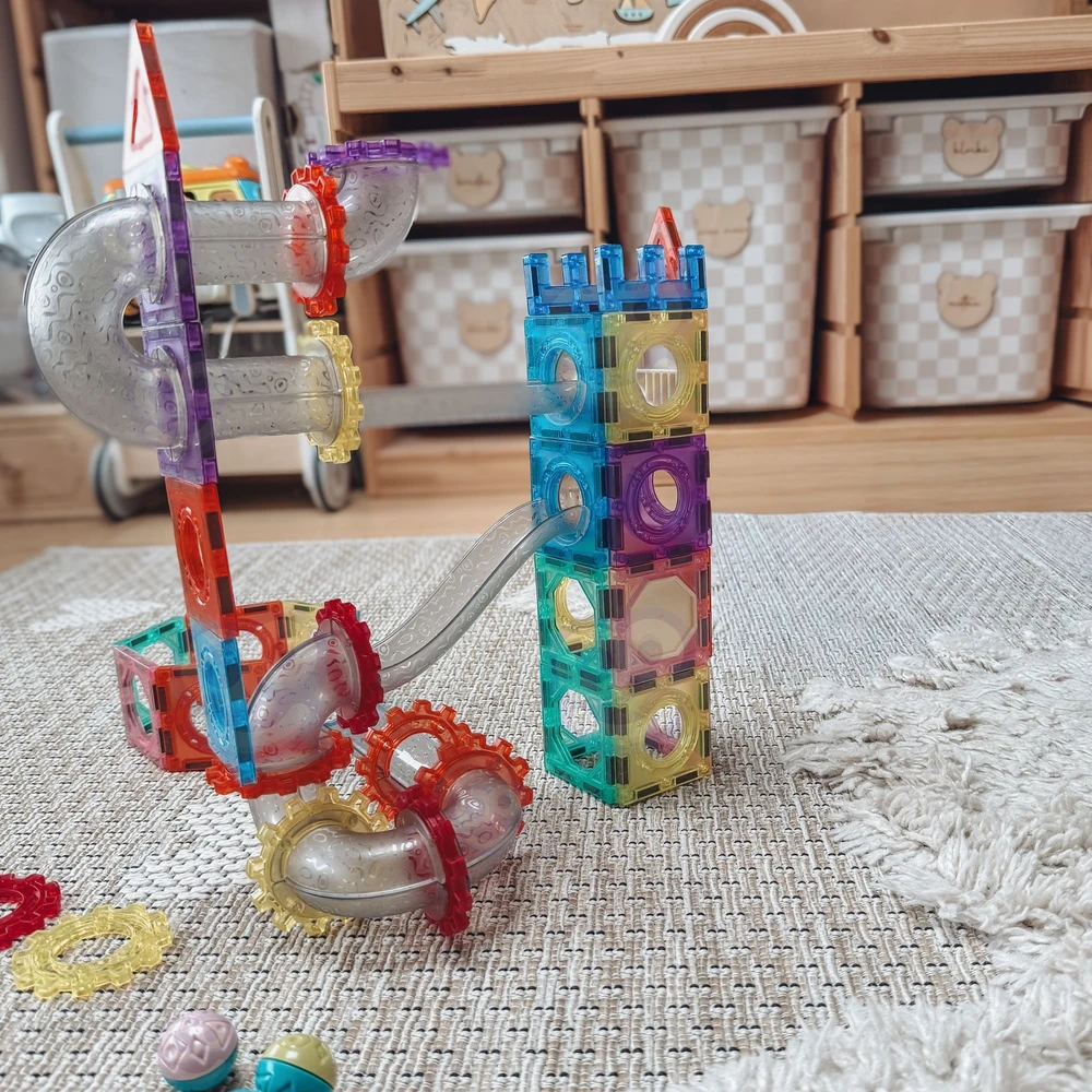 WOOPIE Magnetiniai konstruktoriaus blokeliai 3D 126vnt