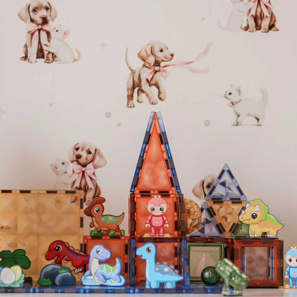 WOOPIE magnetinis konstruktorius 3D Dinozaurų parkas