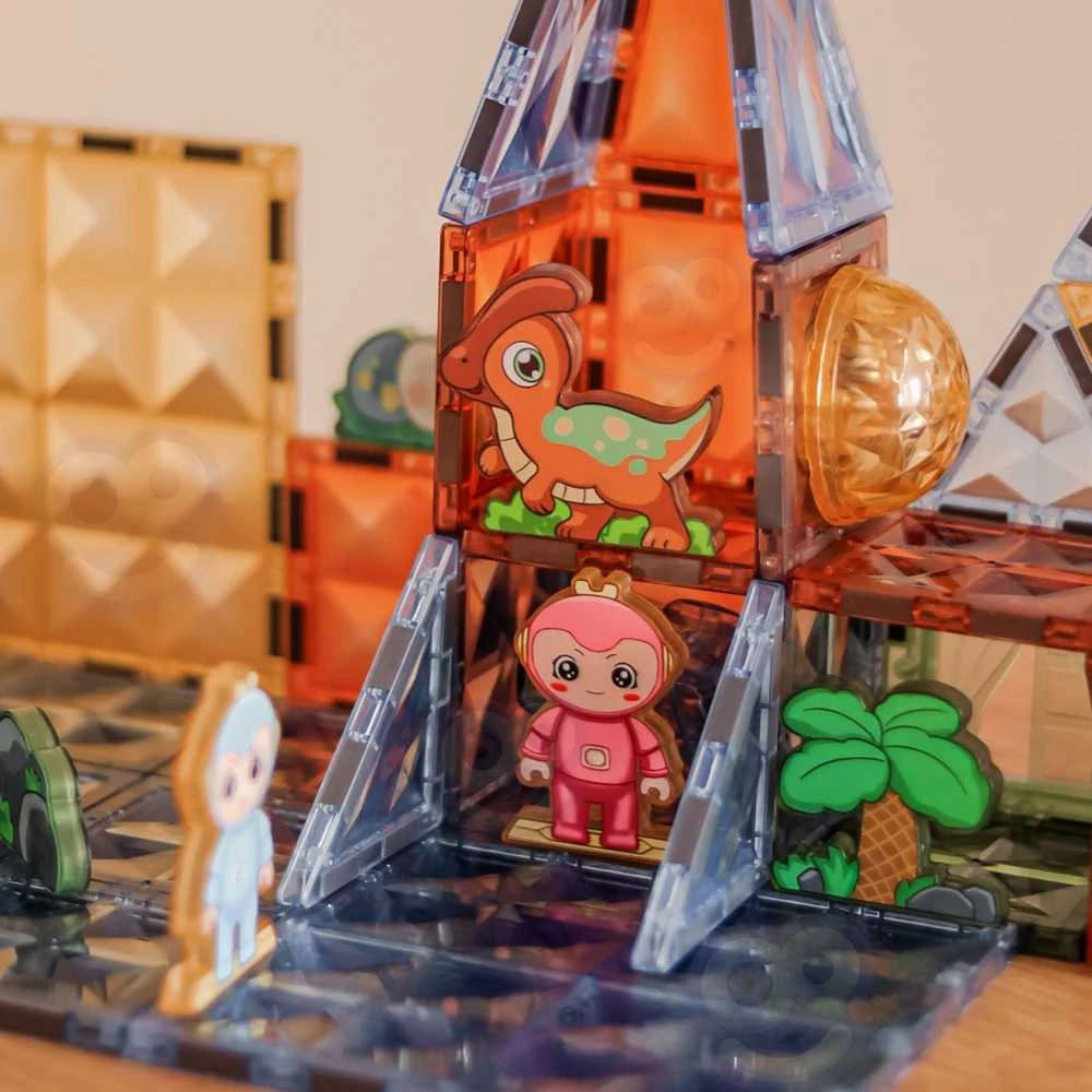 WOOPIE magnetinis konstruktorius 3D Dinozaurų parkas