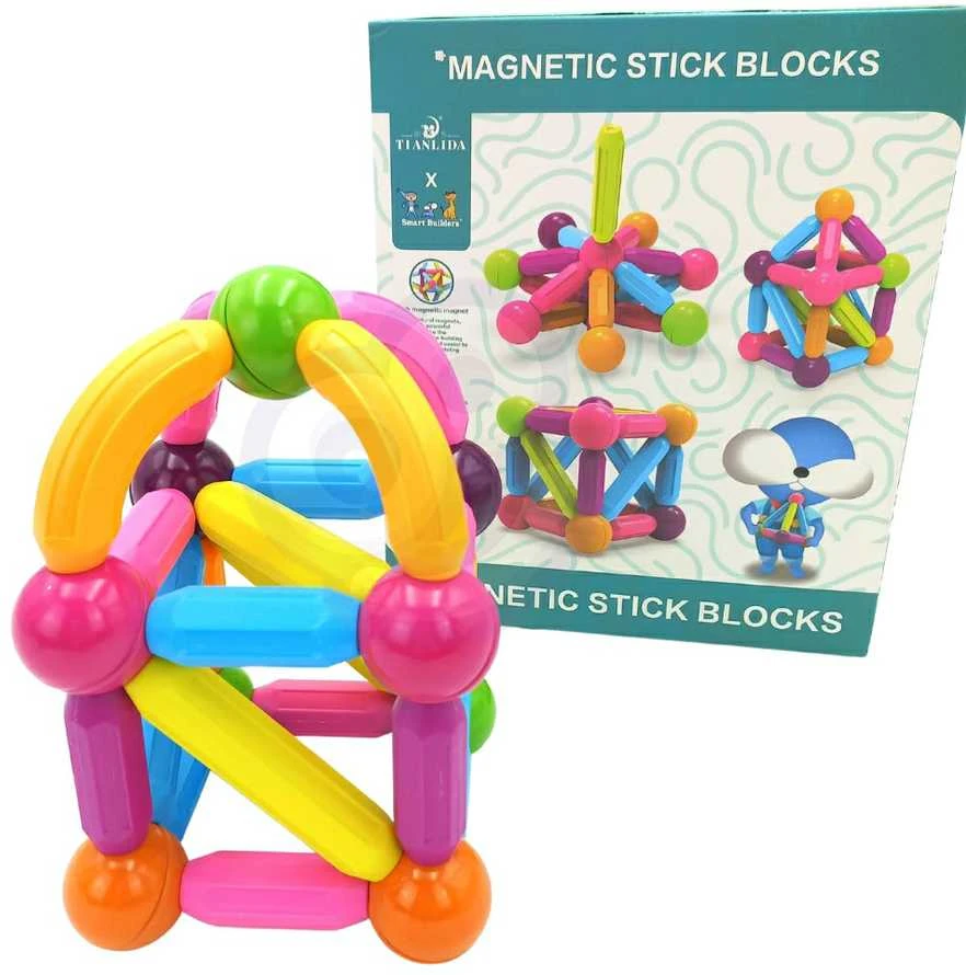 WOOPIE Magnetiniai Konstrukciniai Blokai 38 vnt.