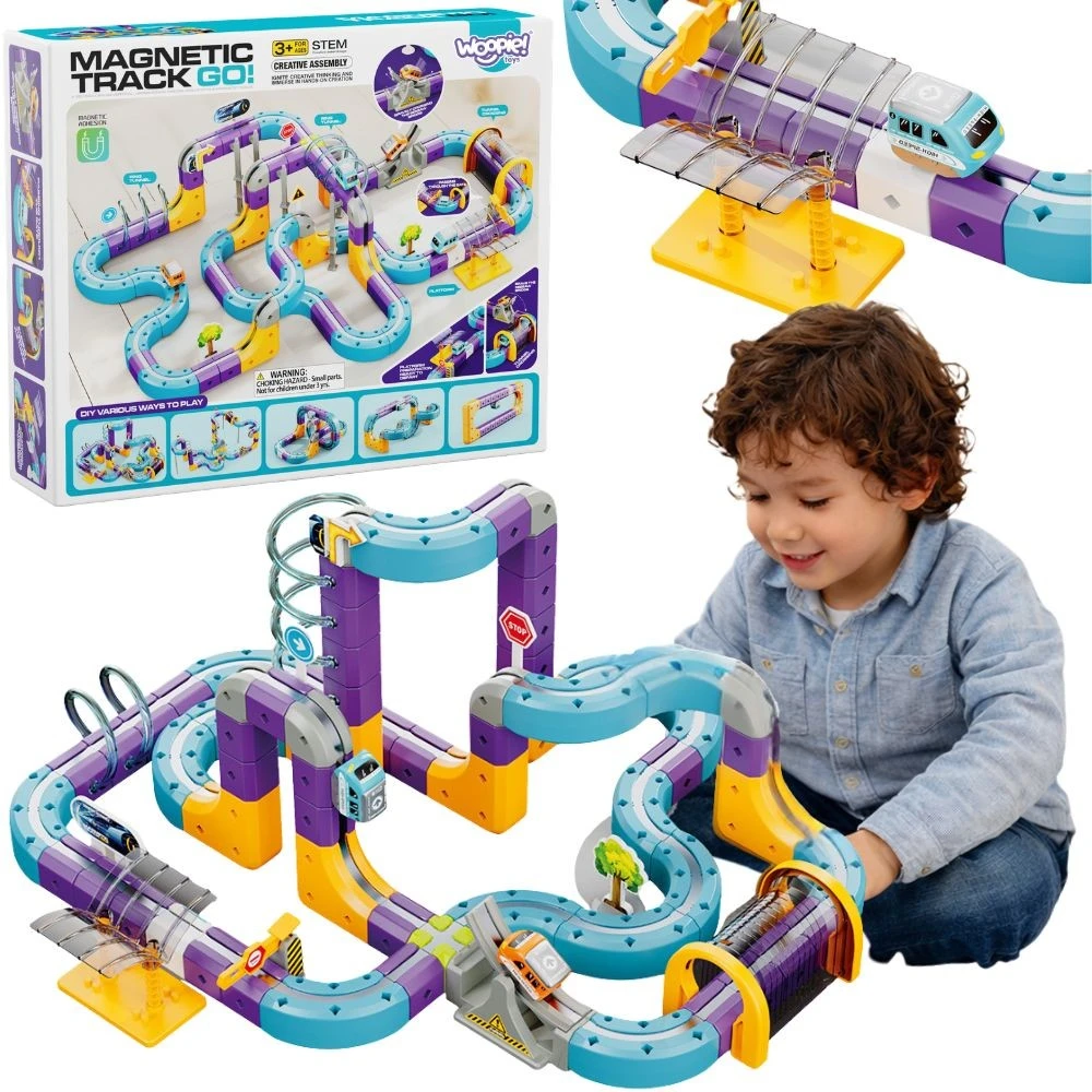 WOOPIE magnetinis traukinių trasos konstruktorius 126 dalių