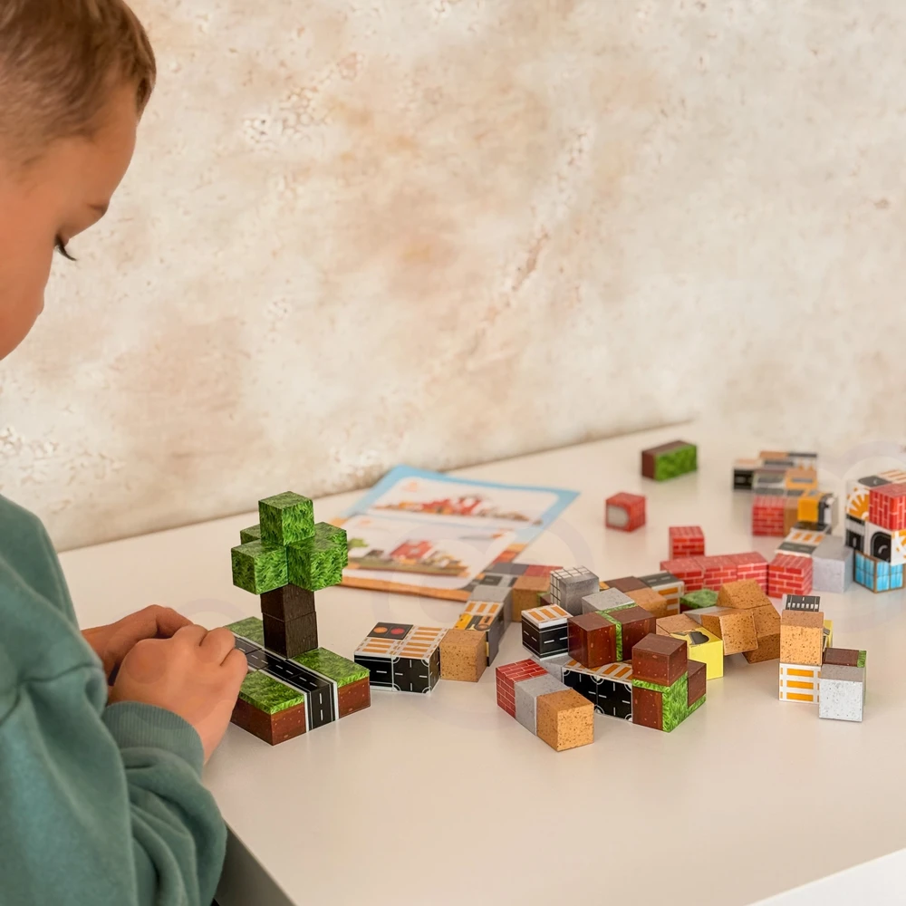 WOOPIE magnetinės kaladėlės Statybvietė 115 vnt.