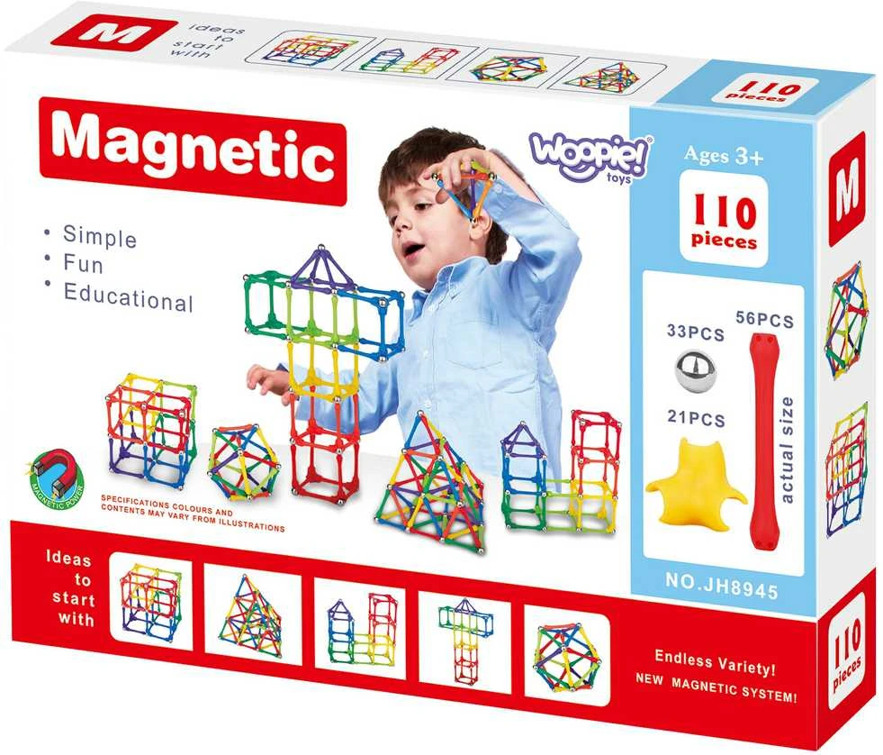 Dėlionė Magnetinis konstruktorius 110 vnt. Woopie