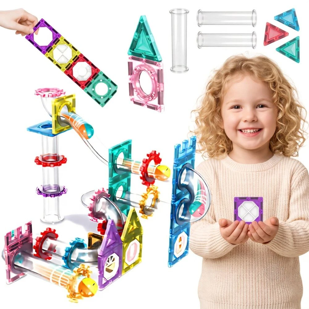 WOOPIE Magnetiniai konstruktoriaus blokeliai 3D 126vnt